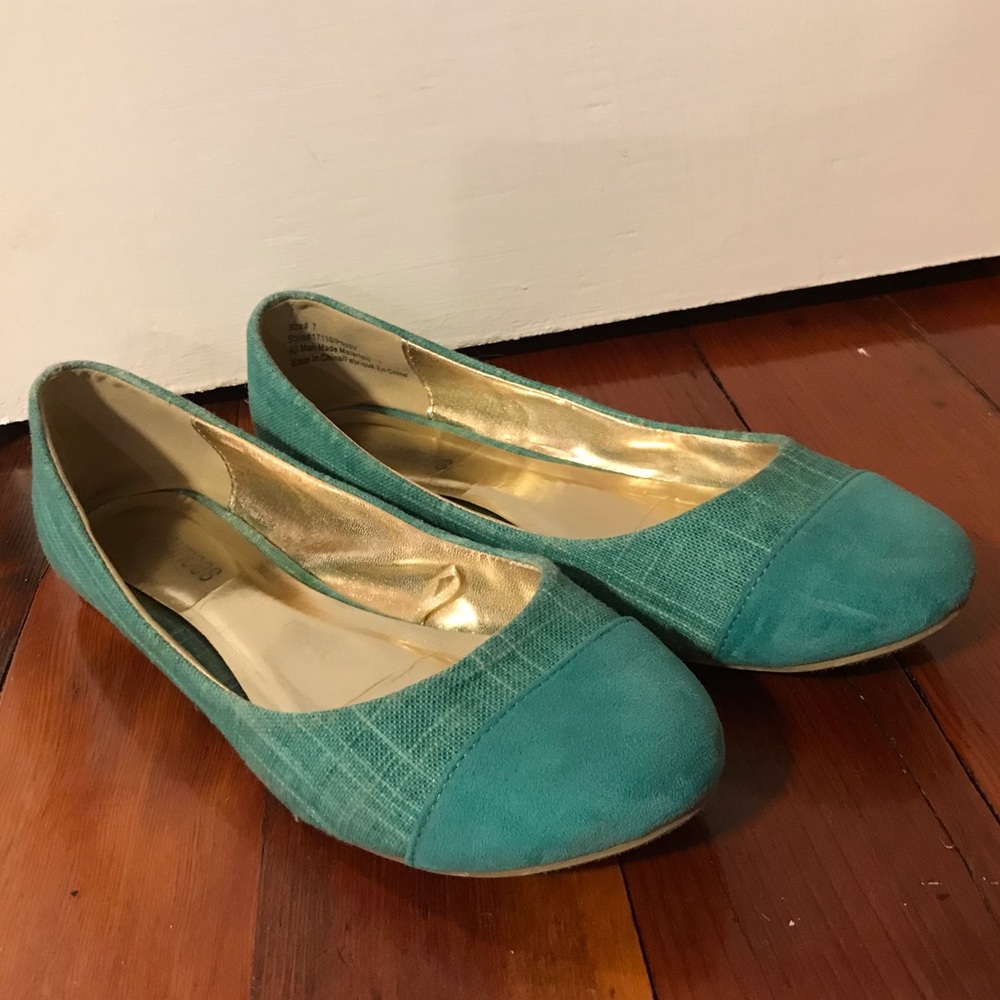 Teal Maurices Flats